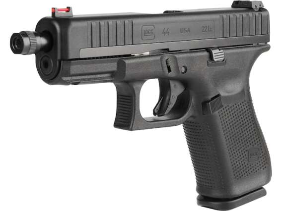 "Experience precision and versatility with the Glock 44 TALO Semi-Automatic Pistol in .22 Long Rifle. Featuring a 4.49" barrel, 10-round capacity, and a sleek black finish, this Glock 44 offers reliable performance in a rimfire package."