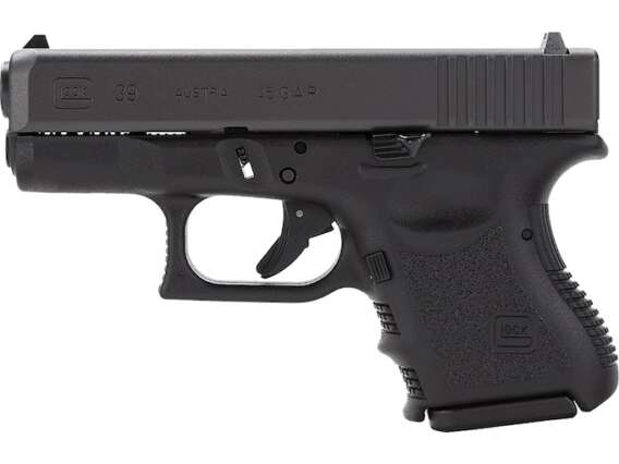 Glock G39 Gen 3 Semi-Automatic Pistol 45 GAP 3.43" Barrel 6-Round Black Black