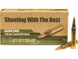 IMI Ammunition 5.56x45mm 77 Grain Razor Core (Sierra MatchKing Hollow Point)