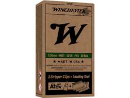 Winchester USA Ammunition 5.56x45mm NATO 62 Grain M855 SS109 Penetrator Full Metal Jacket 10 Round Clips