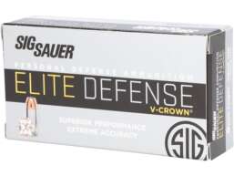 Sig Sauer Elite Performance Ammunition 9mm Luger 115 Grain V-Crown Jacketed Hollow Point Box of 50