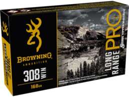 Browning Long Range Pro Match Ammunition 308 Winchester 168 Grain Sierra MatchKing Hollow Point Boat Tail Box of 20