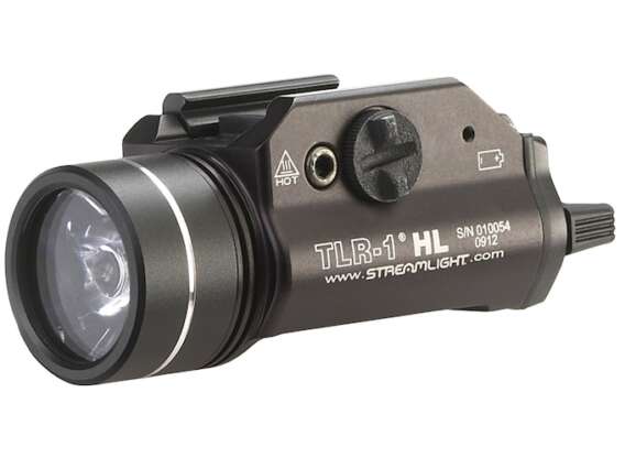 Streamlight TLR-1 HL Weapon Light LED with 2 CR123A Batteries for Glock or Picatinny Rails Aluminum