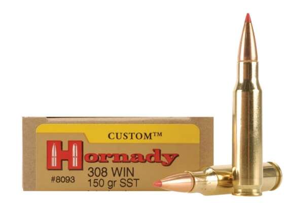 Hornady Custom Ammunition 308 Winchester 150 Grain SST Polymer Tip Box of 20