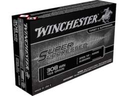 Winchester Super Suppressed Ammunition 308 Winchester Subsonic 168 Grain Open Tip