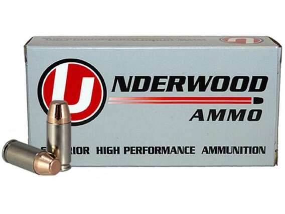 Underwood Ammunition 9mm Luger +P 124 Grain Full Metal Jacket Box of 50