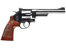 Smith & Wesson Model 29 Revolver 44 Remington Magnum 4" Barrel 6-Round Engraved Blued Wood