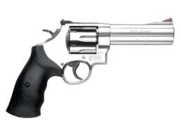 Smith & Wesson Model 629 Revolver 44 Mag 6-Round Features N-Frame Stainless Steel finish Offered in several barrel lengths Backed by Smith and Wesson's lfetime service policy Smith & Wesson Made In United States of America warning-iconWARNING: Cancer and Reproductive Harm - www.P65Warnings.ca.gov. Specifications Product Information Cartridge 44 Remington Magnum Action Type Revolver Capacity 6 Round Weight 44.7 Ounce Barrel Length 5 Inches Barrel Finish Stainless Frame Material Stainless Steel Frame Finish Stainless Country of Origin United States of America Trigger Type Double/Single action