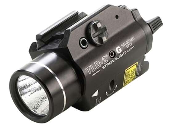 Streamlight TLR-2G Weapon Light LED with Green Laser and 2 CR123A Batteries for Glock or Picatinny Rails Aluminum Matte