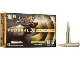 Federal Premium Ammunition 308 Winchester 168 Grain Berger Hybrid Hunter