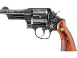 Smith & Wesson Model 20 Texas Rangers 200th Anniversary Revolver 357 Magnum 4" Barrel 6-Round Blued Wood