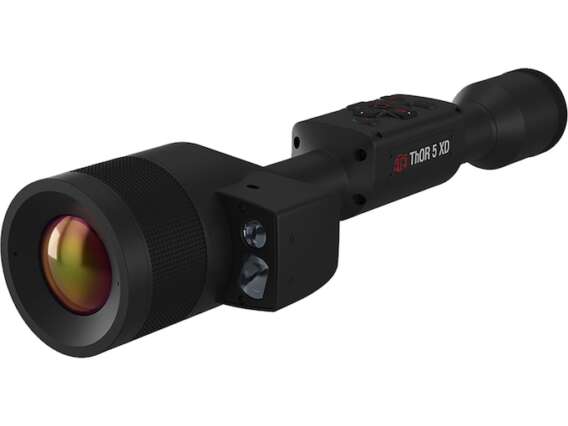 Product Overview ATN delivers on its promise of cutting-edge thermal scope technology with the ThOR 5 XD. ATN’s Gen 5 Thermal Scope is bound to shake up the Electro-Optics industry with its smaller profile, feature-rich, first-to-market 1280x1024, 60 Hz 12 micron, ultra-sensitive HD thermal sensor. A Quad Core processor with enhanced sensors give ThOR 5 stunning image quality in both night and day. Precision is the name of the game in weapon scopes and what you see through a thermal scope matters. Mountable on standard 30 mm rings ThOR 5 now sports a smaller and smoother profile for optimal design and comfort. ThOR scopes have always been feature rich but Gen 5 has features to make anyone feel like a kid again. ATN’s exclusive Custom Reticle Builder will let your creative side have a real field day. For those who must make their shots at any distance - LRF models have a built in laser rangefinder in the smallest form factor ever. Giving you unprecedented precision at up 1000 yards with the internal Ballistic Calculator. One Shot Zero, Profile Manager, Ballistic calculator, Long Battery Life, Smart Mil-Dot Reticle, RAV (automatic recording of your “kill shot”), Dual Stream Video, IOS & Android Aps, Radar (for group coordinated action), and many more Features make Gen 5 ThORs a true marvel of science. Features Laser Range Finder: Yes Sensor Resolution: 1280x1024 60 fps 12 μm Core: ATN Gen V Quad Core T Micro Display: OLED display 1024x768 rounded Video Record Resolution: Up to 1280x960 @ 60 fps Ballistic Calculator: Yes Apps: iOS & Android Bluetooth & WiFi: Yes 3D Gyroscope: Yes 3D Accelerometer: Yes RAV (Recoil Activated Video): Yes Electronic Compass: Yes Smooth Zoom: Yes Radar: Yes Reticles: Multiple Patterns & Color Options, User Custom reticles Reticle Editor: Yes Microphone: Yes MicroSD card: 4 to 64 Gb USB, type C: Yes Mount: 30 mm Standard Rings (included) Waterproof rating / IP rating: Weather resistant ATN Made In United States of America Specifications Product Information Finish Matte Black Length 14.4 Inches Waterproof Yes Weight 2.5 Pound Width 2.9 Inches Height 2.9 Inches Battery 18650 Minimum Power 2 Power Variability Variable Maximum Power 20 Battery Type Rechargeable Lithium-ion Eye Relief 90 Millimeter Battery Life 10 Hours Resolution 1280x1024 Field of View 17.6x13.2 Degrees Operating Temperature -20°F to +120°F Country of Origin United States of America