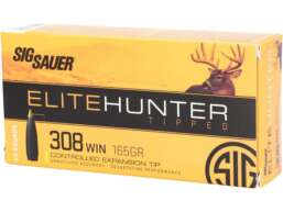 Sig Sauer Elite Hunter Tipped Ammunition 308 Winchester 165 Grain Polymer Tip Box of 20