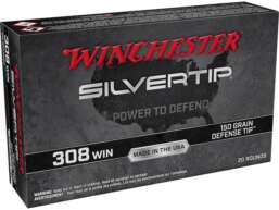 Winchester Silvertip Defense Ammunition 308 Winchester 150 Grain Polymer Tip Box of 20