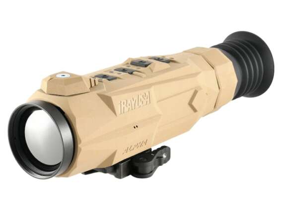 "Elevate your outdoor adventures with the InfiRay RICO ALPHA Thermal Rifle Scope: 3x magnification, 50mm lens, 640x480 resolution, and tan Weaver-style mount."