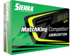 Sierra MatchKing Competition Ammunition 308 Winchester 168 Grain Hollow Point Boat Tail Box of 20