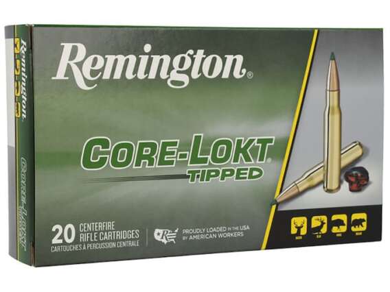 Remington Core-Lokt Tipped Ammunition 308 Winchester 150 Grain Polymer Tip Box of 20