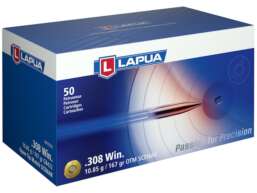 Lapua Scenar Ammunition 308 Winchester 167 Grain Hollow Point Boat Tail Box of 50