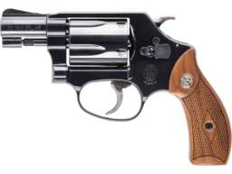 "Embrace timeless craftsmanship with the Smith & Wesson Model 36 Classic Revolver. Chambered in 38 Special +P, featuring a 1.875" barrel, 5-round capacity, blued finish, and elegant wood grips."