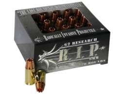 G2 Research R.I.P. Ammunition 9mm Luger 92 Grain Radically Invasive Projectile Fragmenting Solid Copper Lead-Free Box of 20