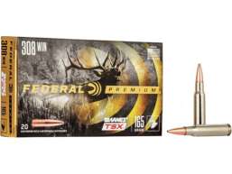 Federal Premium Ammunition 308 Winchester 165 Grain Barnes TSX Hollow Point Lead-Free Box of 20